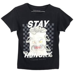 Reason Clothing T Shirt Mens Size S Black Stay Hungry Money Bag Monster Print